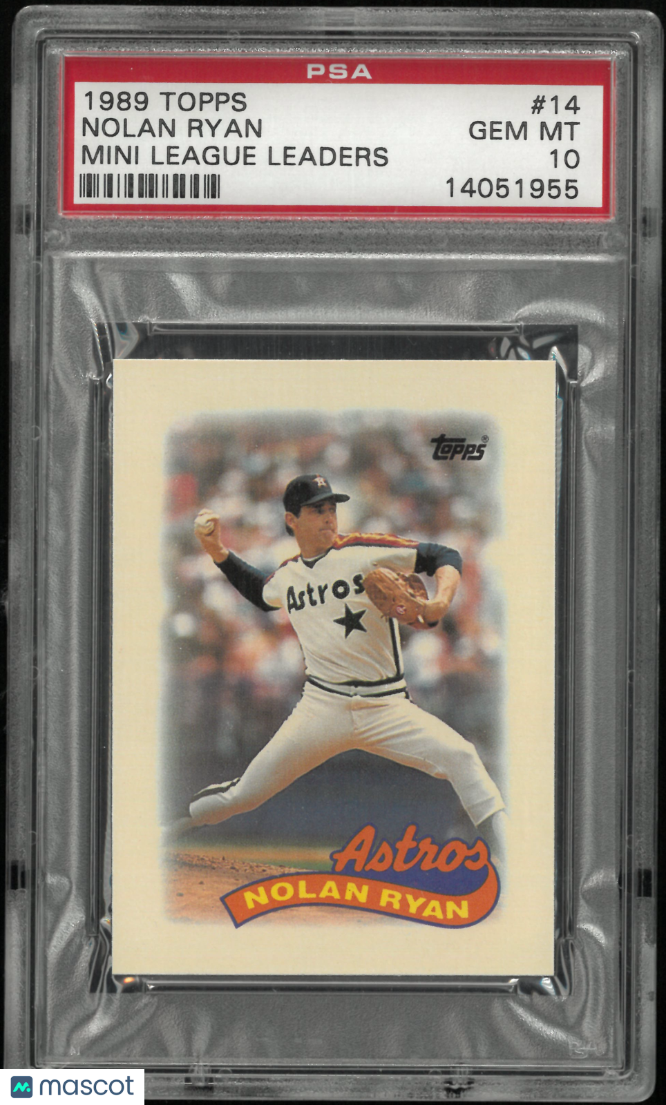 1989 Topps Mini League Leaders Nolan Ryan PSA 10