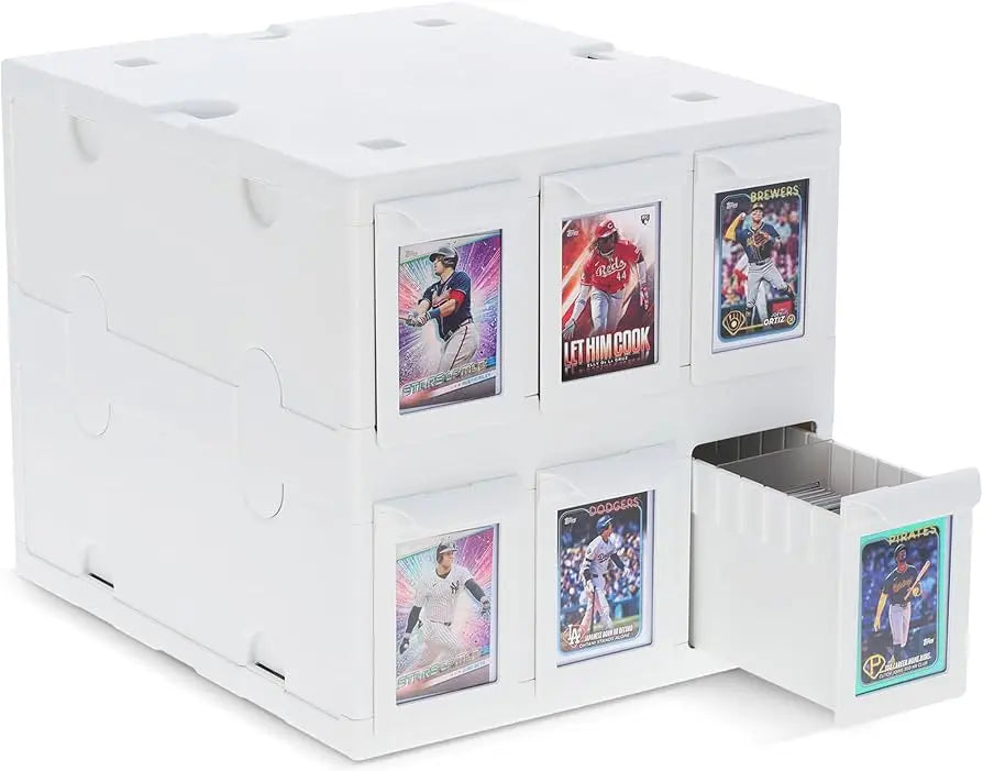 6 Drawer Card Catalog White 