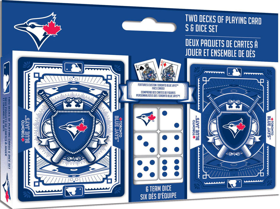 Masterpieces Puzzle Company Toronto Blue Jays Two Decks Of Playing Cards & Dice Set