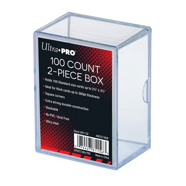 2-Piece 100-Count Clear Card Storage