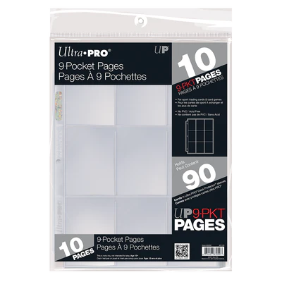 Ultra-PRO 9-Pocket Retail Page for Standard Size Cards (10ct)