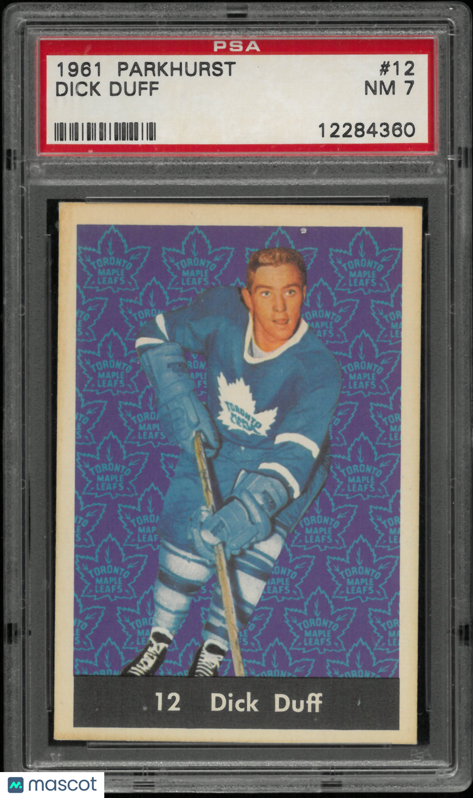 1961 Parkhurst Dick Duff PSA 7