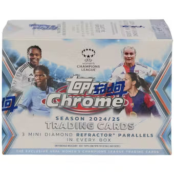 2024-25 Topps Chrome UEFA Women's Champions League Soccer 7-Pack Blaster Box