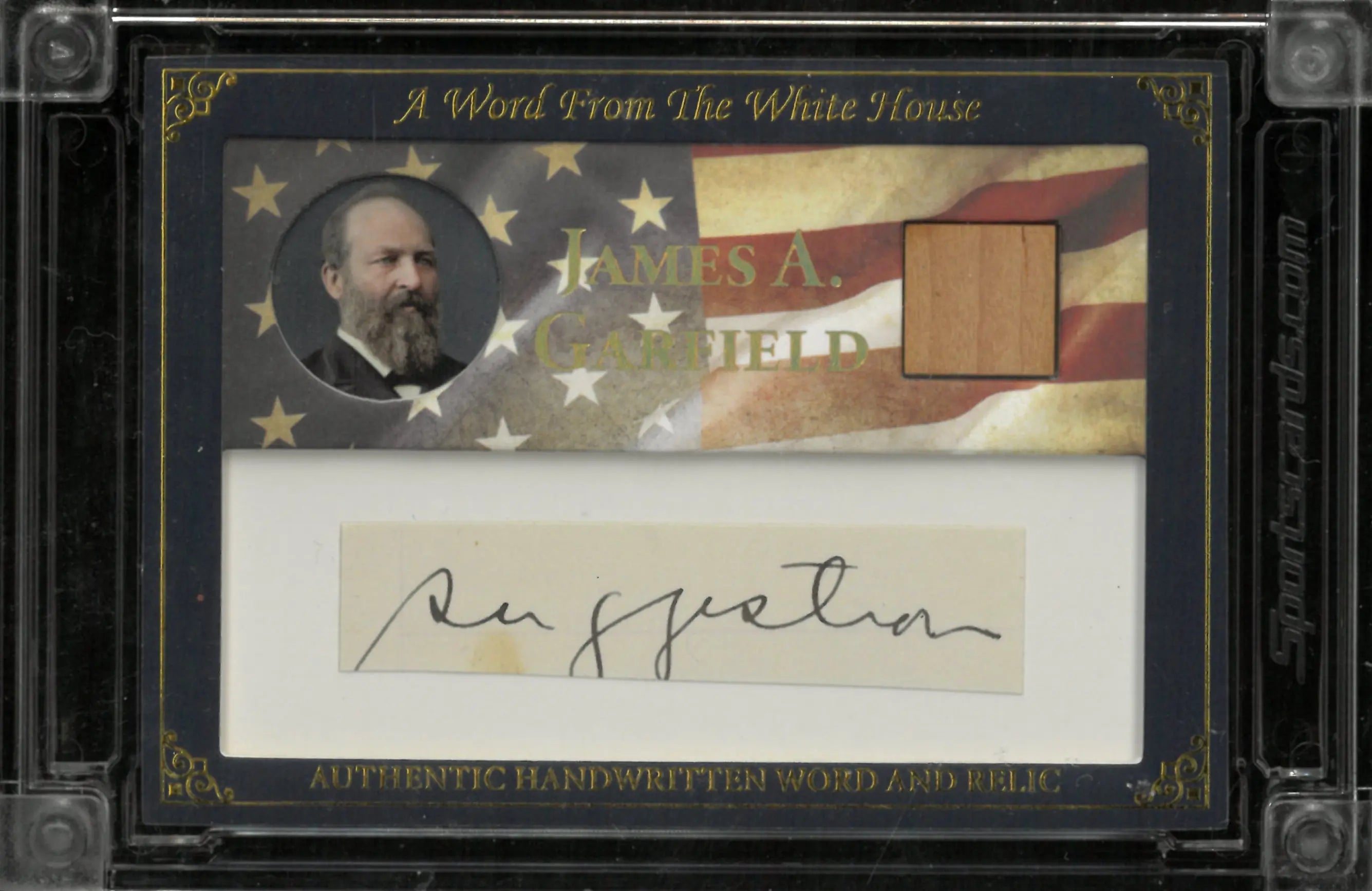 A Word From POTUS: Authentic Handwritten Word and Relic James A. Garfield 