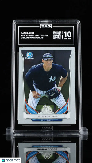 Aaron Judge RC TAG 10 Gem Mint Rookie 2014 Bowman Draft Chrome Top Prospects 