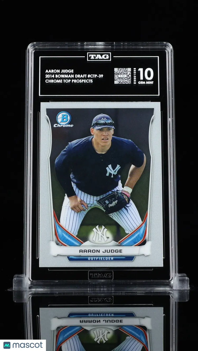 Aaron Judge RC TAG 10 Gem Mint Rookie 2014 Bowman Draft Chrome Top Prospects 