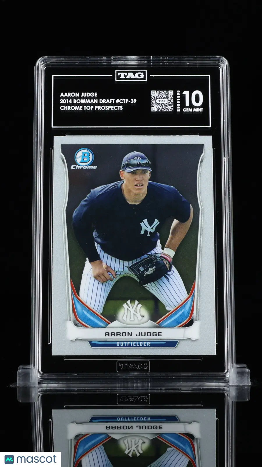 Aaron Judge RC TAG 10 Gem Mint Rookie 2014 Bowman Draft Chrome Top Prospects 