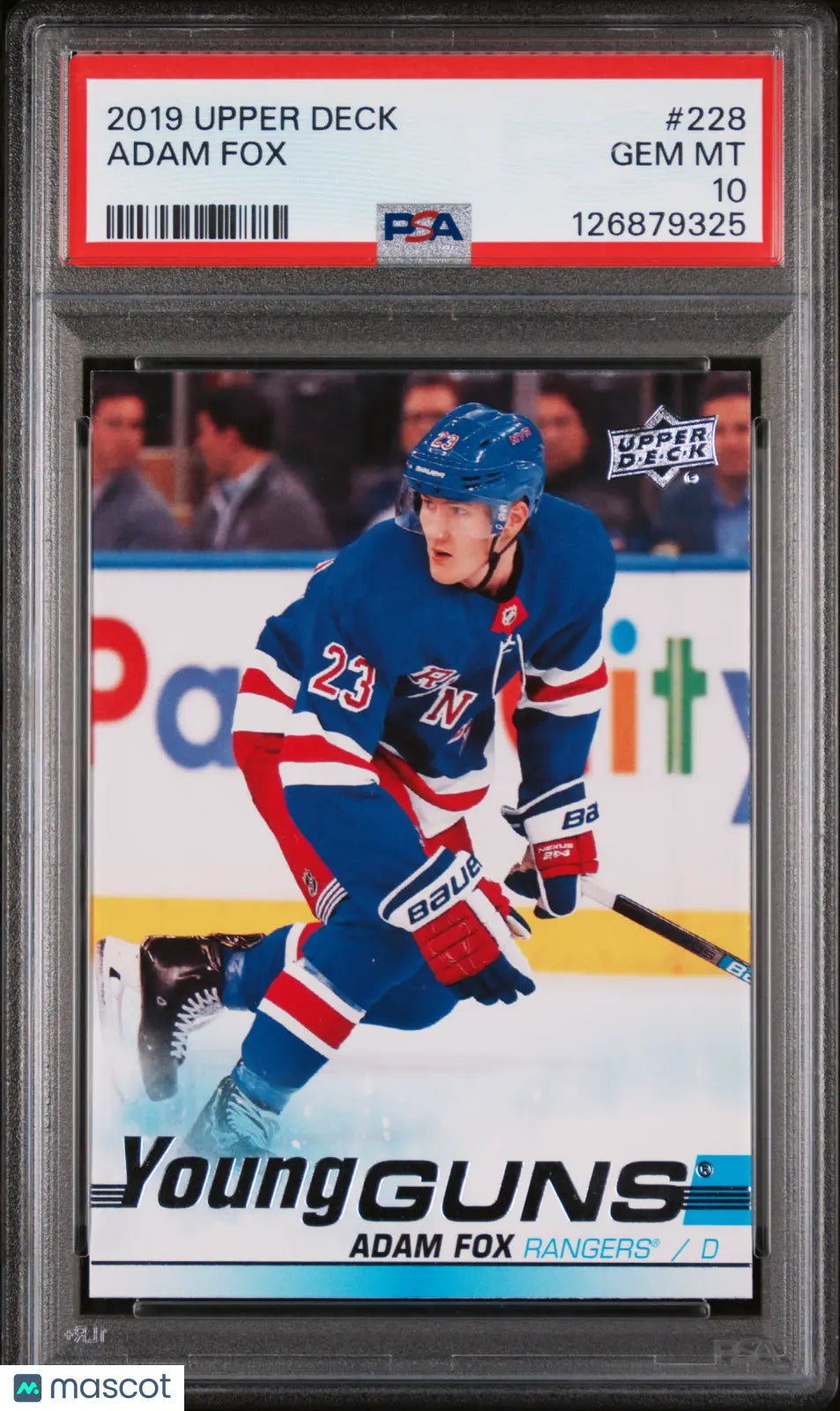 Adam Fox Yong Guns PSA 10 RC Rookie UD Upper Deck 2019-20 19-20 