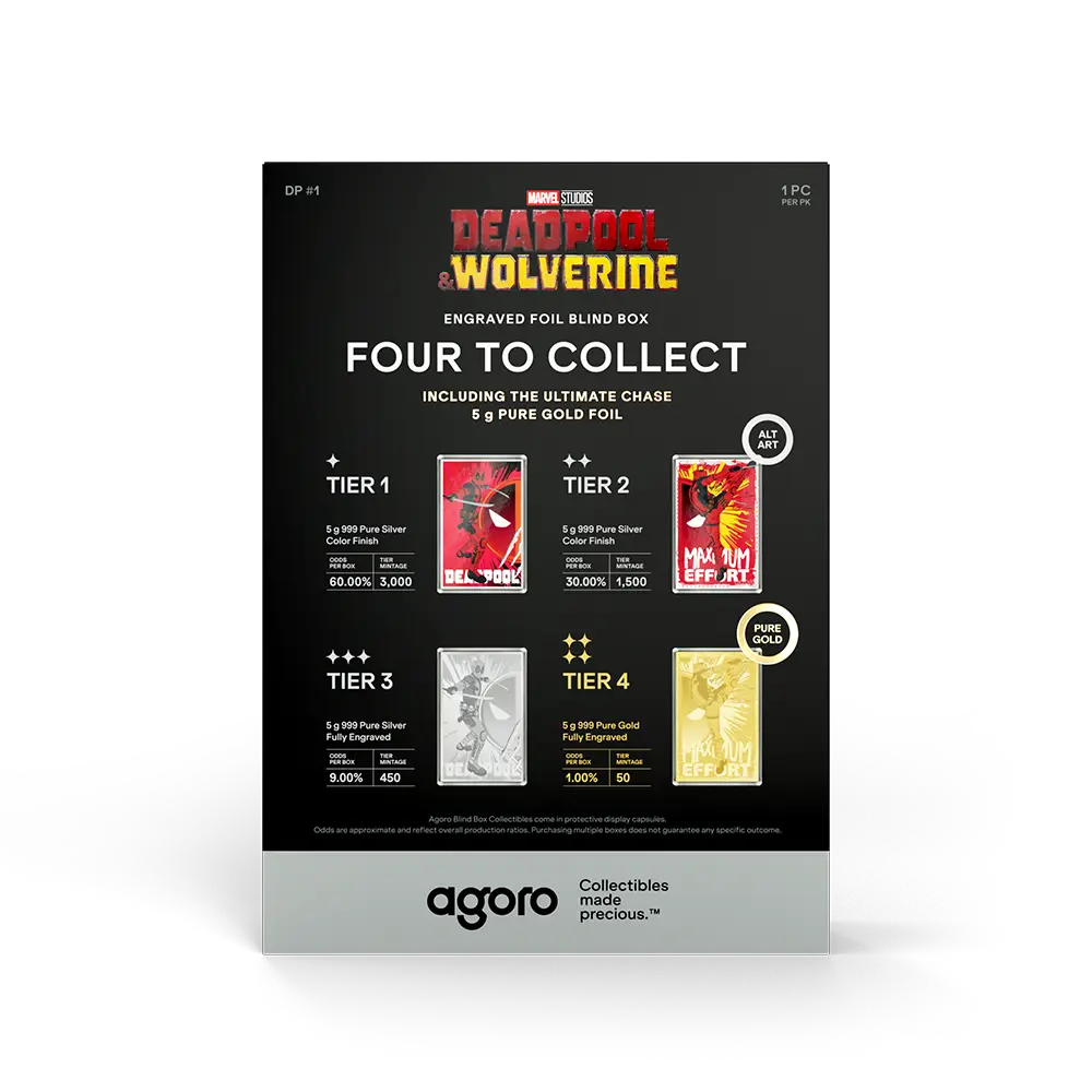 Agoro Marvel Deadpool Blind Box 5g Foil Blind Box 