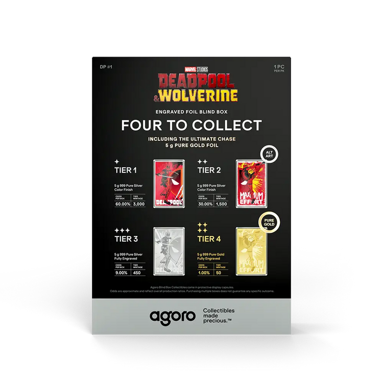 Agoro Marvel Deadpool Blind Box 5g Foil Blind Box 