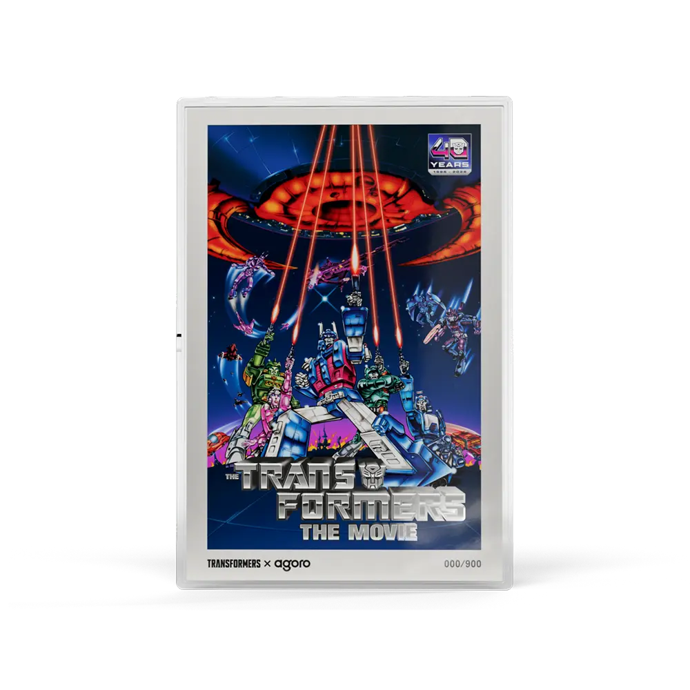 Agoro The Transformers: The Movie (1986) Poster 1oz Silver Collectible Foil 