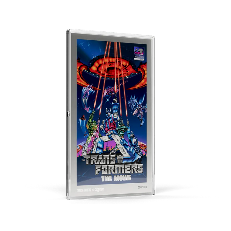 Agoro The Transformers: The Movie (1986) Poster 1oz Silver Collectible Foil 