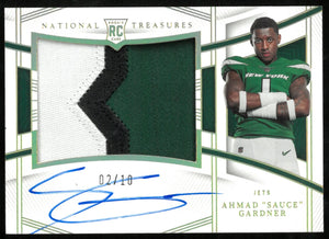 Ahmad Sauce Gardner Auto Patch /10 National Treasures RC Rookie 