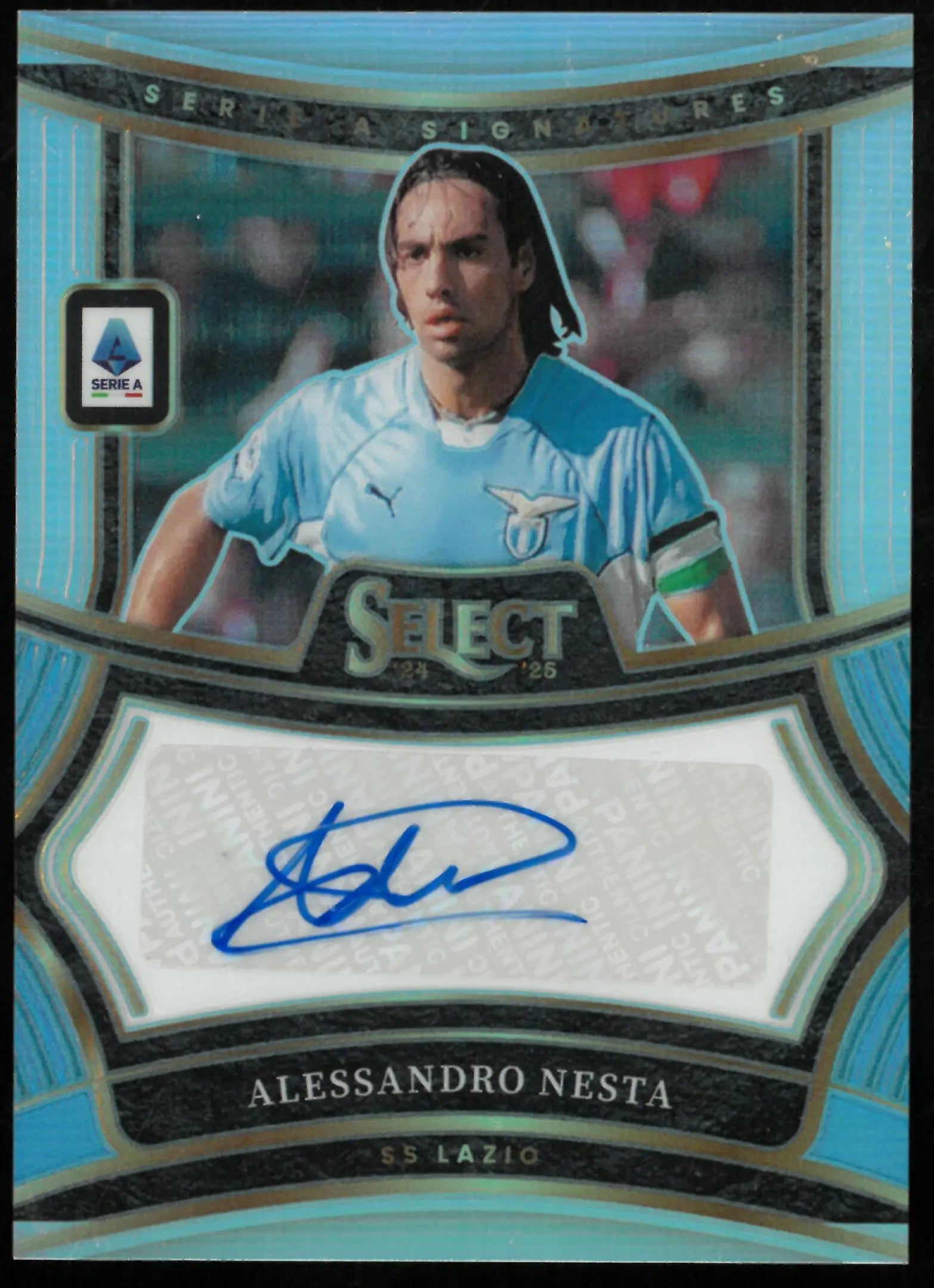 Alessandro Nesta Auto 2024-25 Select Serie A Silver Prizm SS Lazio 