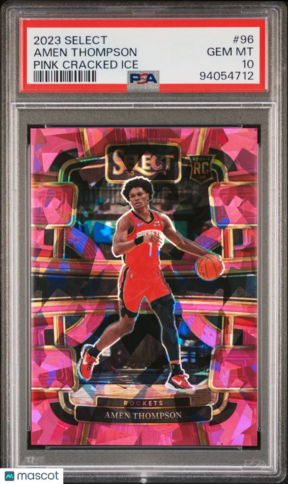 Amen Thompson RC Rookie PSA 10 2023-24 Panini Select Pink Cracked Ice 