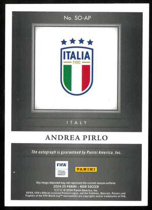 Andrea Pirlo /5 1/5 Auto Showtime Signatures 2024-25 Panini Noir 