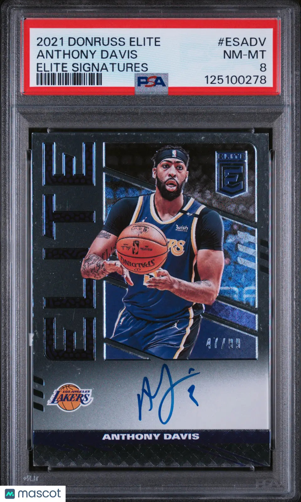 Anthony Davis Auto /99 PSA 8 Autograph Elite Signatures 2021-22 21-22 