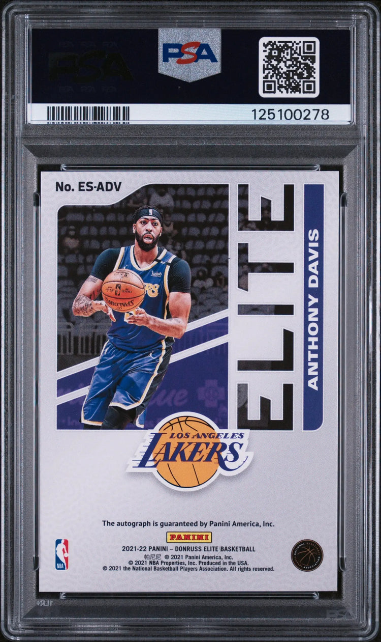 Anthony Davis Auto /99 PSA 8 Autograph Elite Signatures 2021-22 21-22 