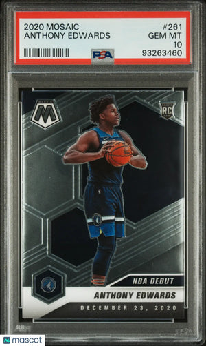 Anthony Edwards RC Rookie PSA 10 NBA Debut 2020-21 Mosaic 