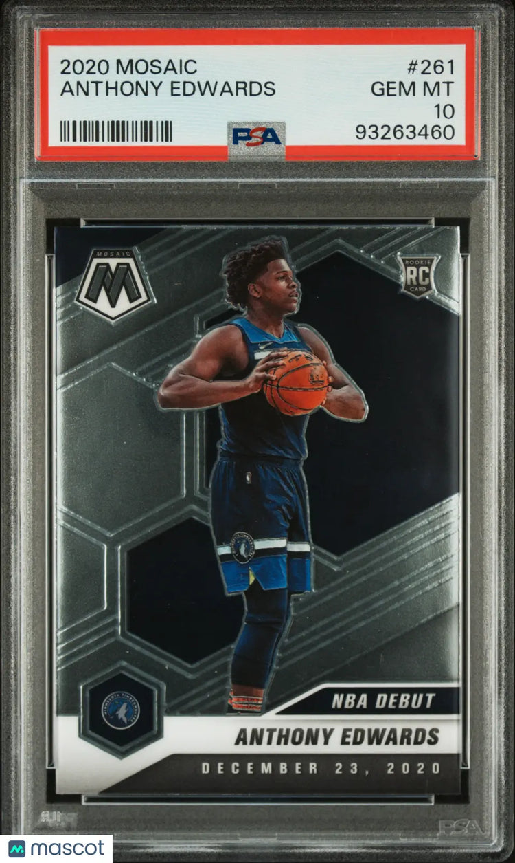 Anthony Edwards RC Rookie PSA 10 NBA Debut 2020-21 Mosaic 