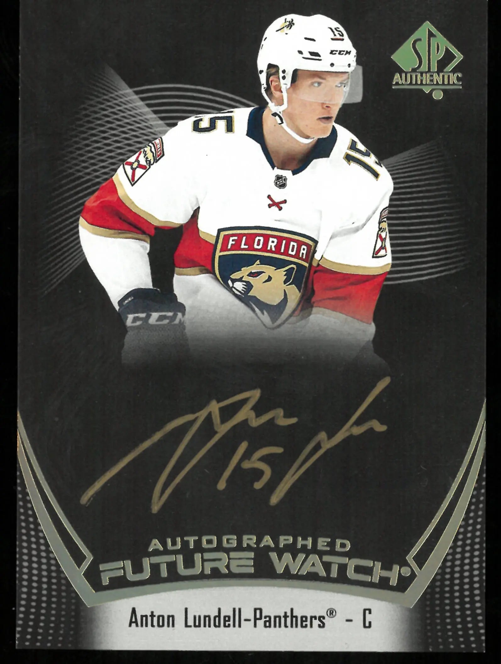 Anton Lundell Black Gold Auto RC Rookie Future Watch 2021-22 SP 