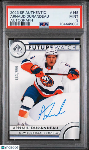 Arnaud Durandeau Auto RC PSA 9 Future Watch Autograph Rookie 2023-24 23-24 
