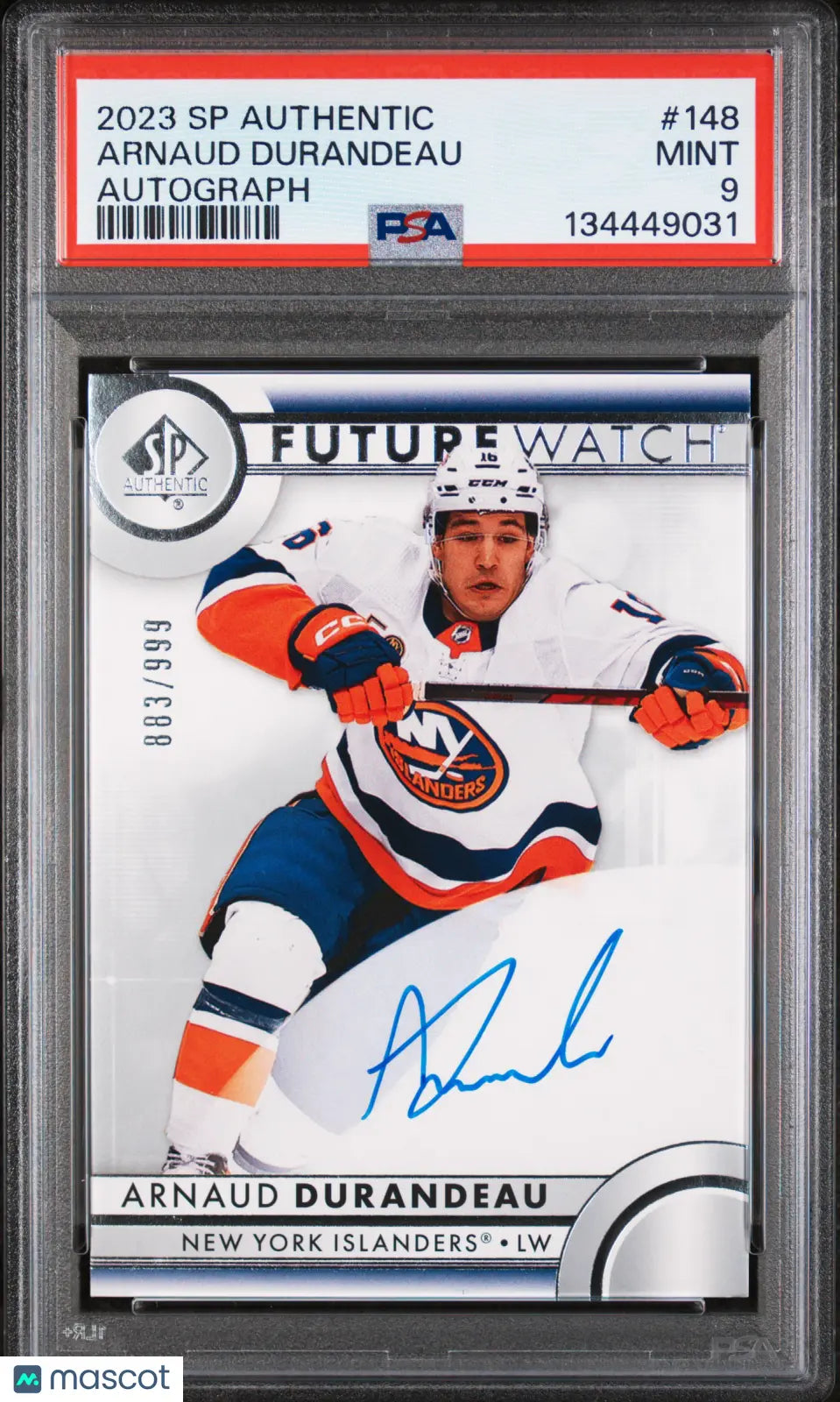 Arnaud Durandeau Auto RC PSA 9 Future Watch Autograph Rookie 2023-24 23-24 