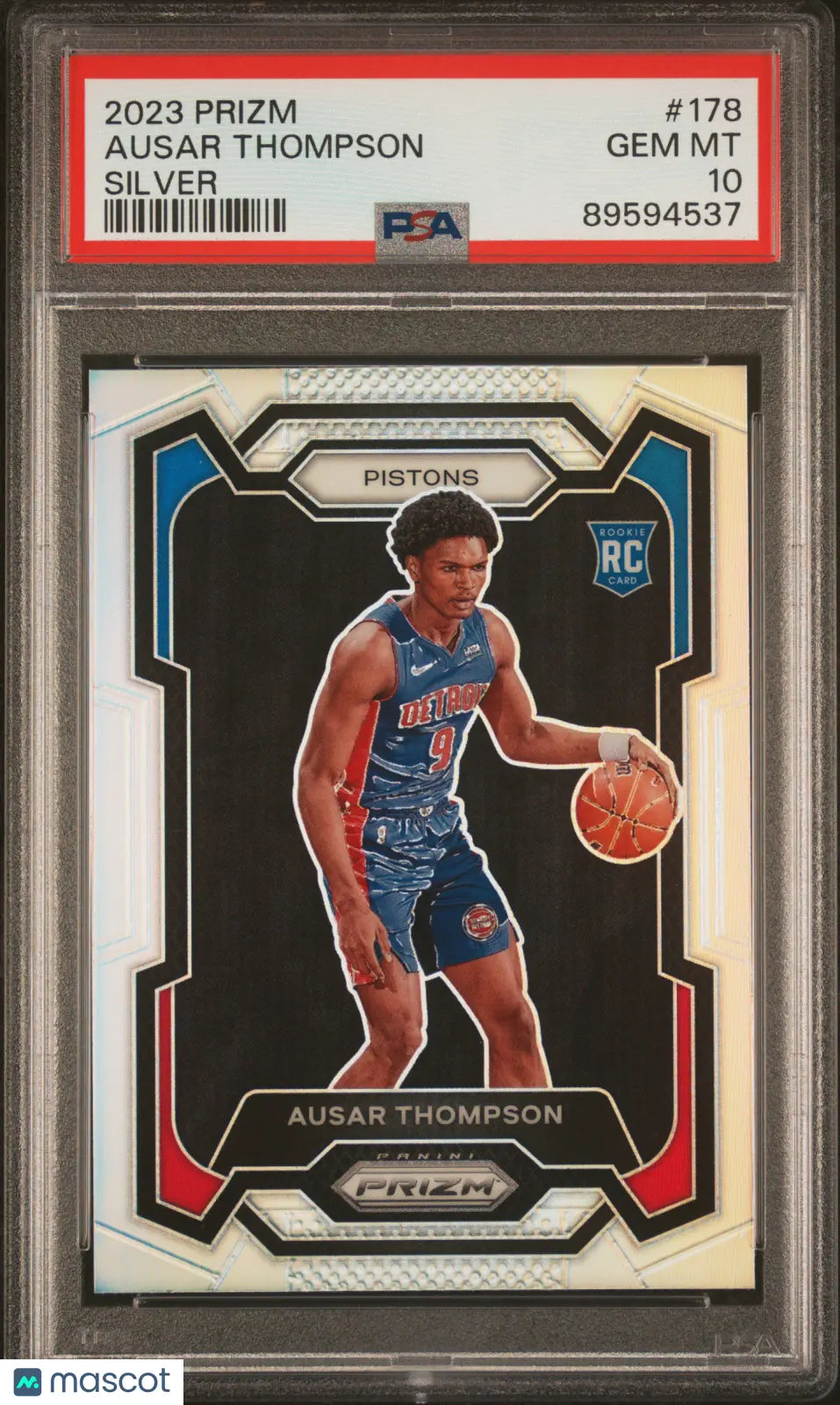 Ausar Thompson RC Rookie PSA 10 SILVER Prizm 2023-24 23-24 PISTONS 
