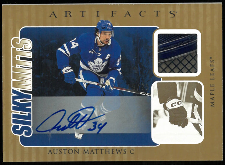 Auston Matthews /25 Auto Glove ARTIFACTS Silky Mitts 2023-24 