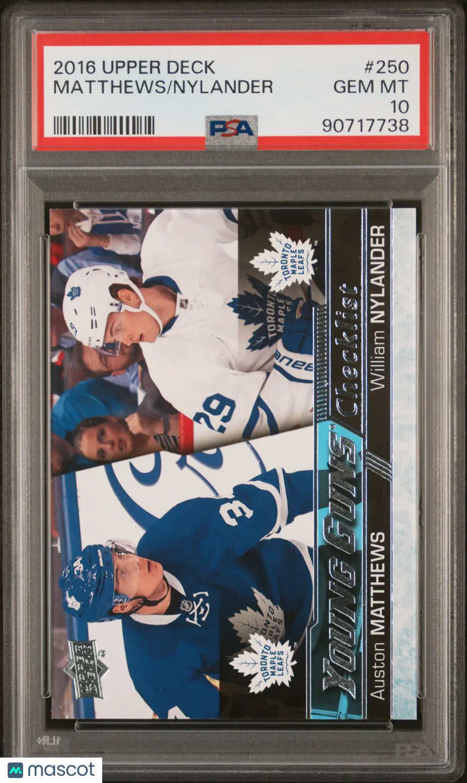 Auston Matthews William Nylander Young Guns Checklist PSA 10 RC Rookie 2016-17 