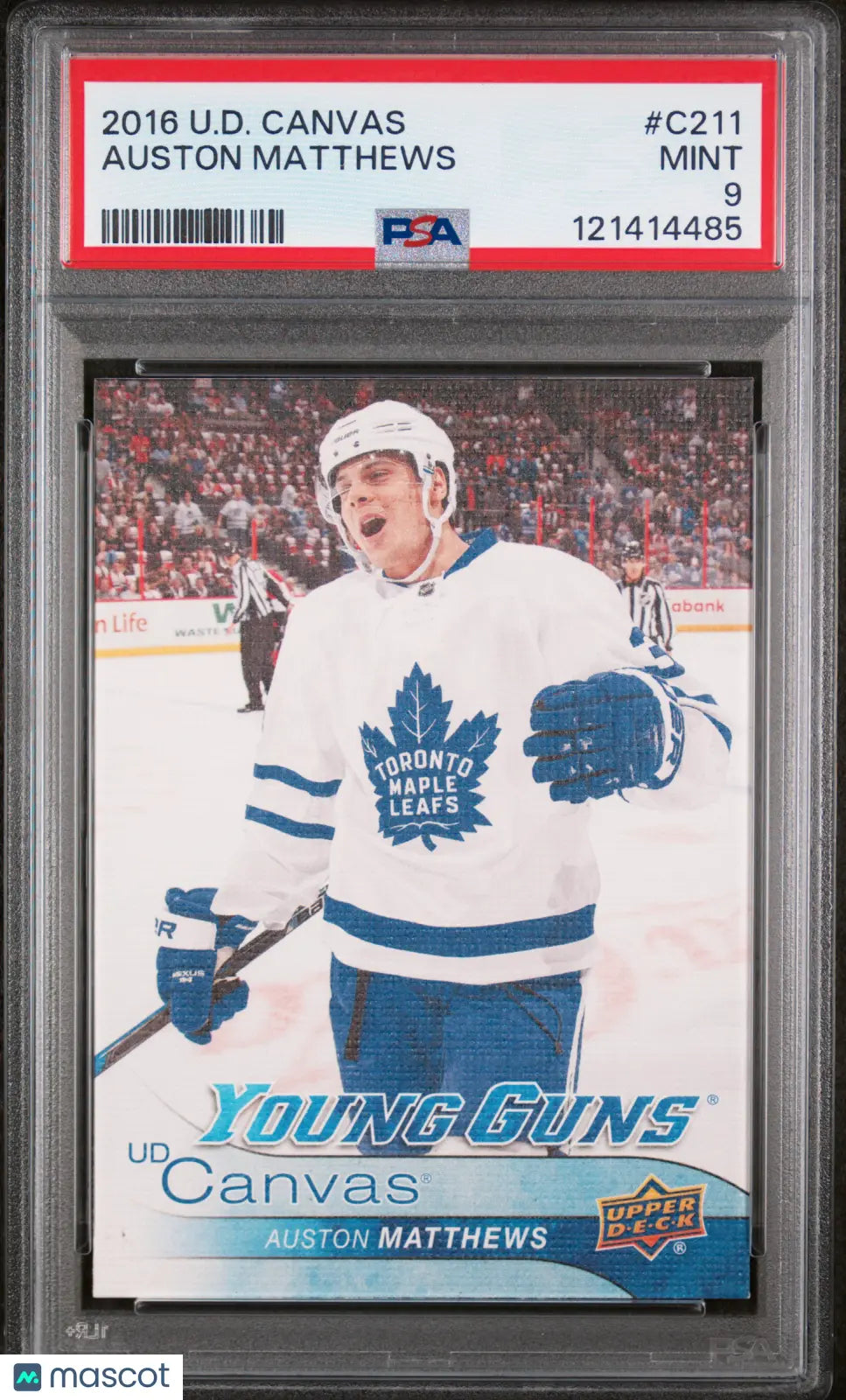 Auston Matthews Young Guns Canvas RC PSA 9 Rookie 2016-17 16-17 UD Upper Deck 