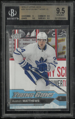 Auston Matthews Young Guns Rookie BGS 9.5 RC 2016-17 Upper Deck 