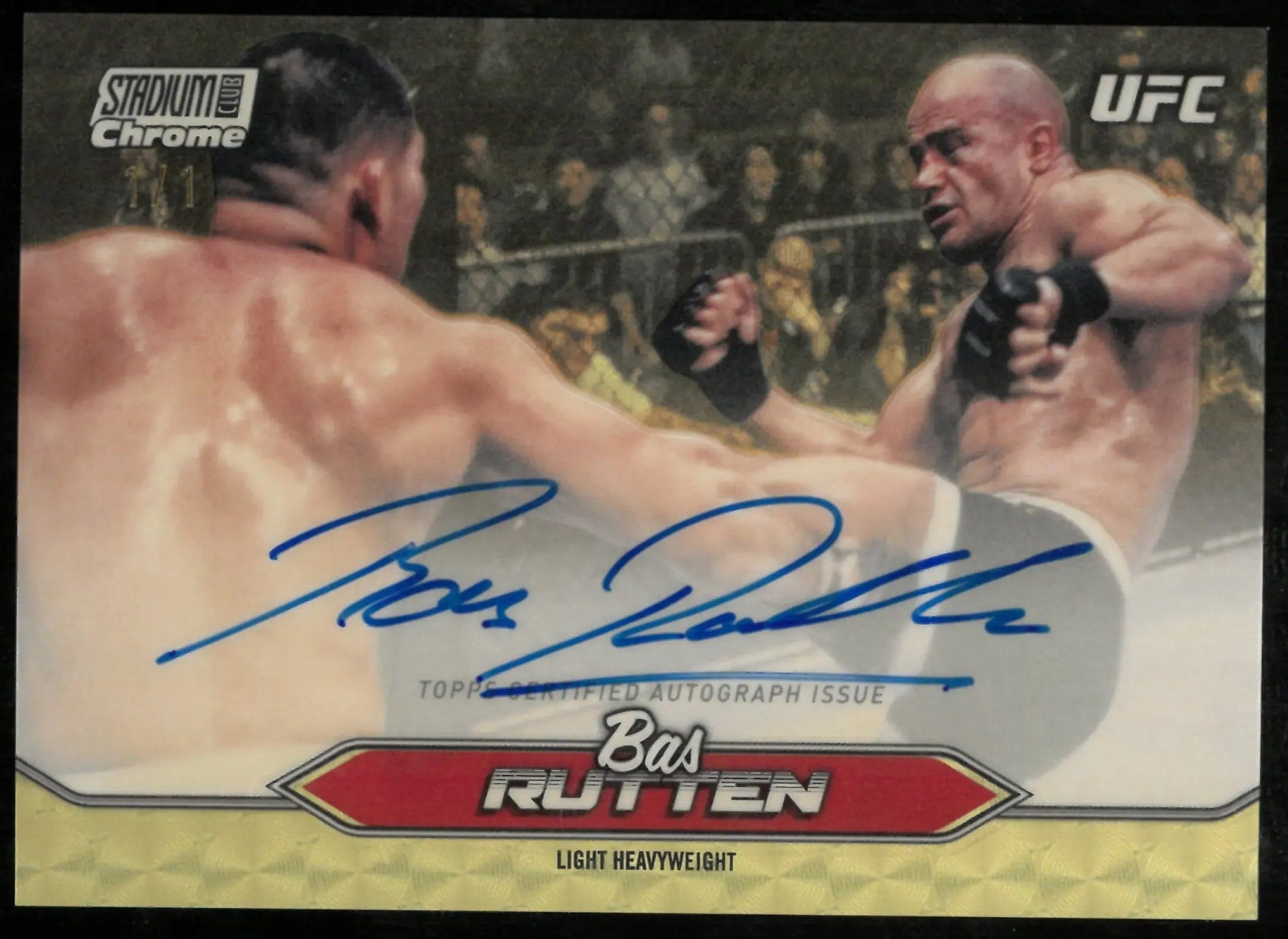 Bas Rutten 1/1 Superfractor Stadium Club 2025 Topps UFC 