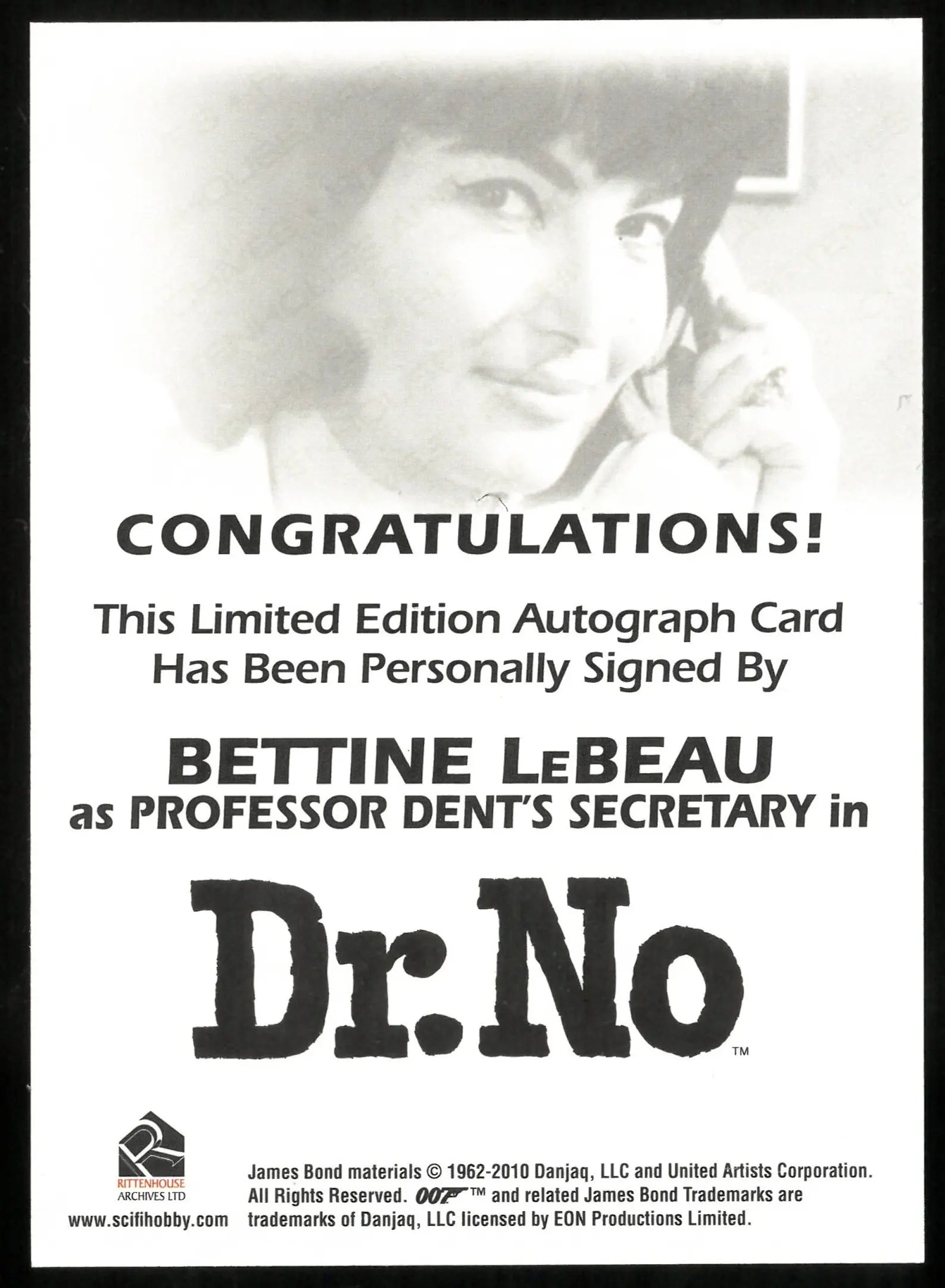 Bettine Lebeau as Professor Dent's Secretary Auto 007 James Bond 
