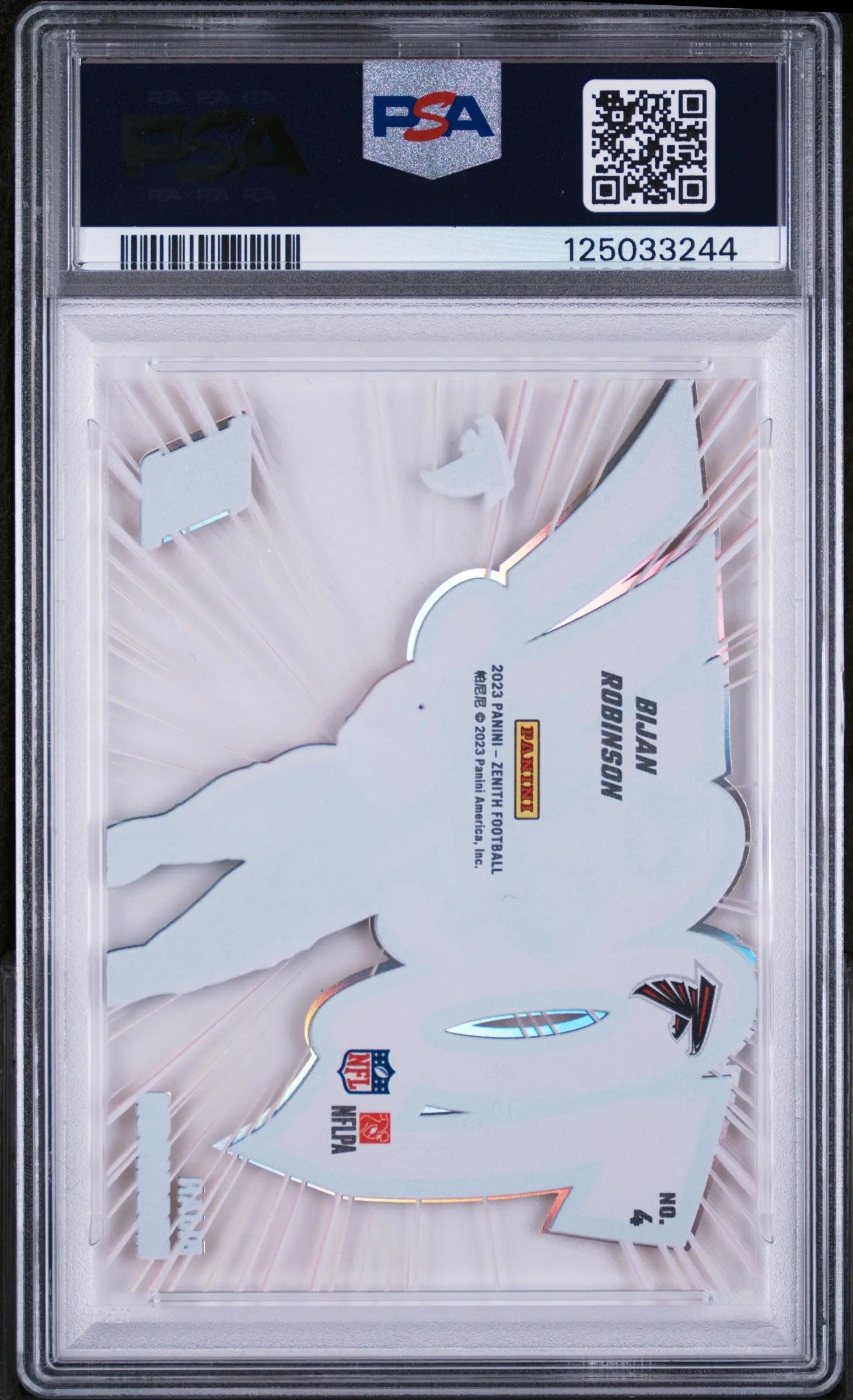 Bijan Robinson #4 PSA 10 2023 Panini Zenith Zoom! SP SSP 
