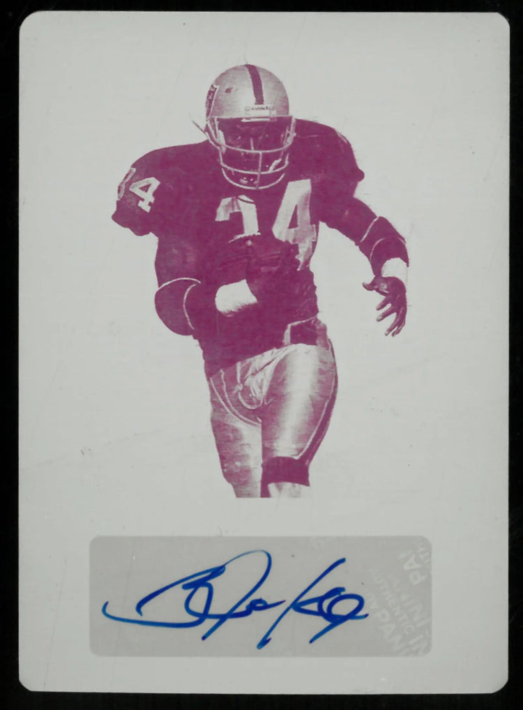 Bo Jackson 1/1 AUTO Printing Plate 2023 National Treasures RAIDERS 