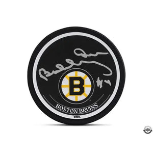 Bobby Orr Autographed Boston Bruins Logo Hockey Puck 