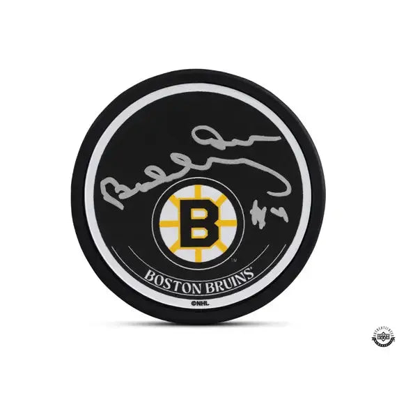 Bobby Orr Autographed Boston Bruins Logo Hockey Puck 