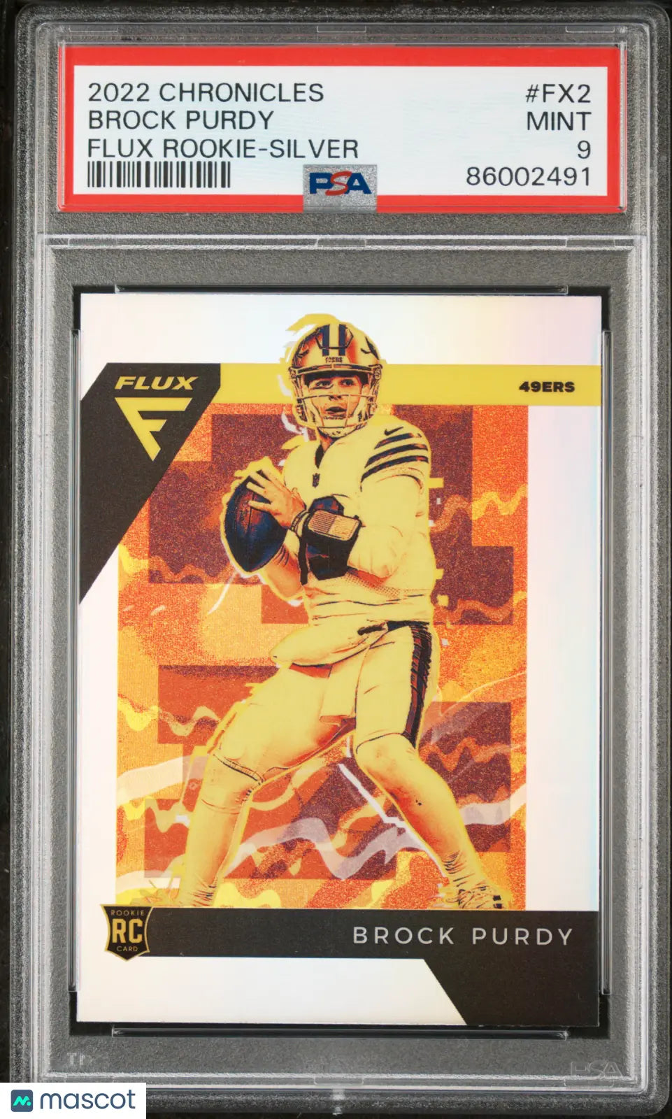 Brock Purdy Flux RC Rookie Silver PSA 9 2022 Chronicles Panini 49ers 