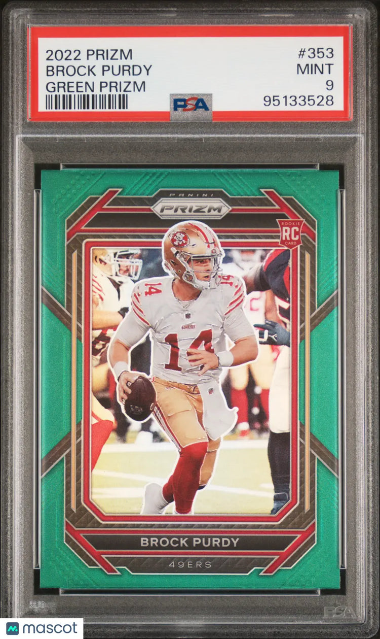 Brock Purdy Green RC Rookie Retail PSA 9 2022 Panini Prizm 49ers San Francisco 