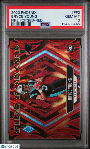 Bryce Young Fire Forged RC /199 Rookie PSA 10 GEM 2023 Phoenix Panini Red 