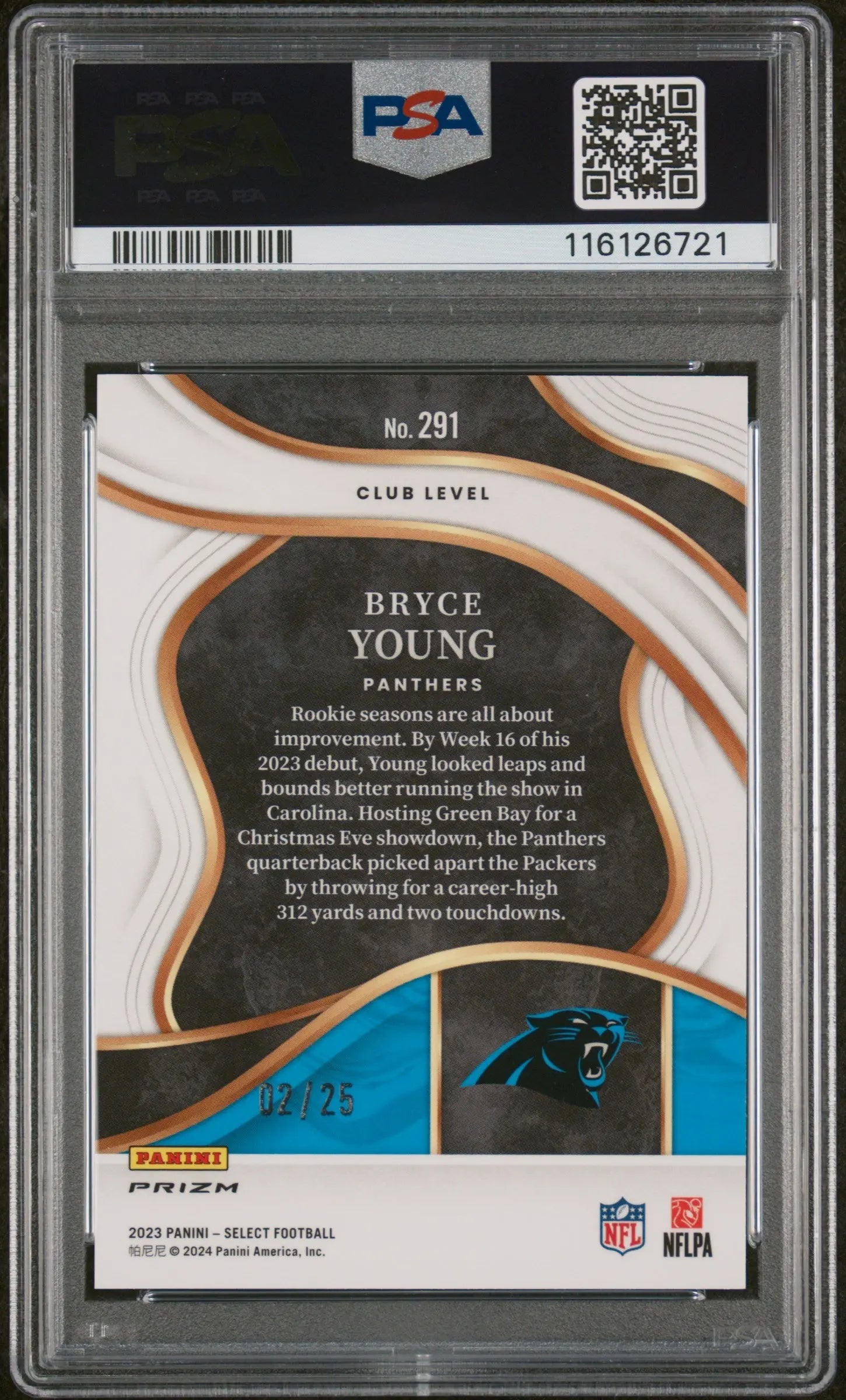 Bryce Young PSA 10 Blue Disco Prizm RC Rookie 2023 Select /25 
