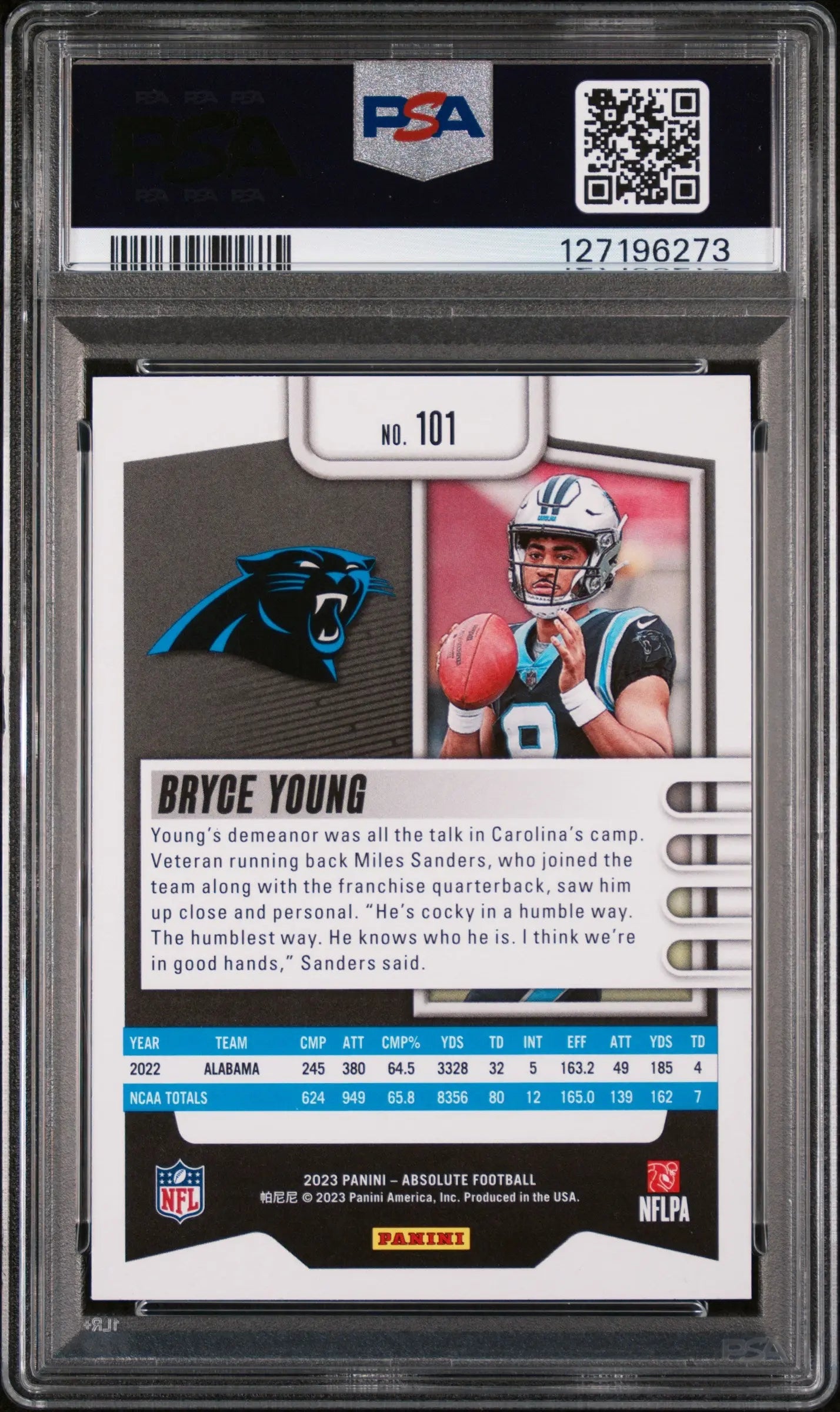Bryce Young Red White Blue Kaleidoscope RC Rookie PSA 10 2023 Panini Absolute 