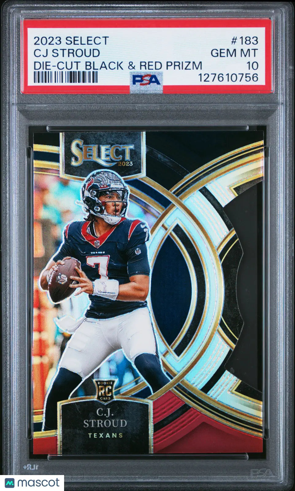 CJ Stroud 2023 Select PSA 10 Die Cut Black Red Prizm RC Rookie Texans 