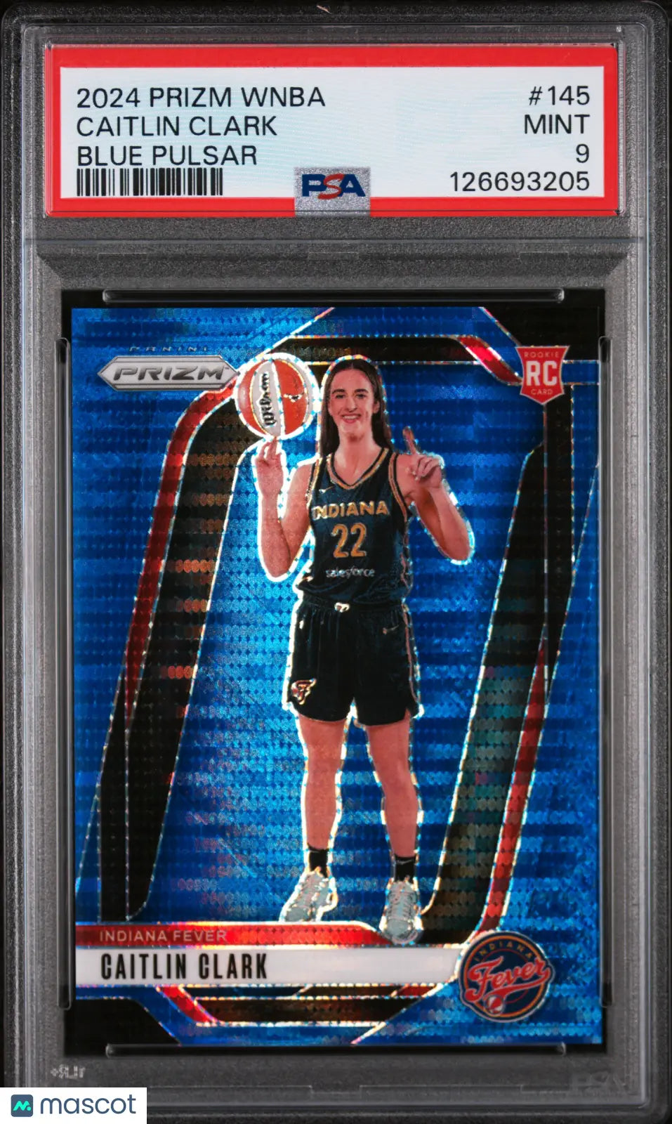 Caitlin Clark Blue Pulsar PSA 9 RC Rookie 2024 WNBA Prizm 