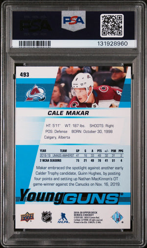 Cale Makar Young Guns PSA 10 RC Rookie 2019-20 19-20 UD Upper Deck 