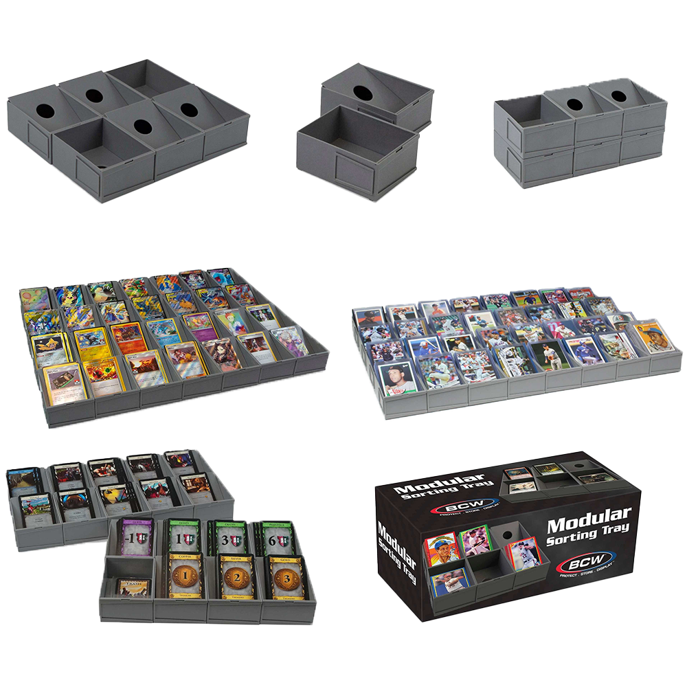 Modular Card Sorting Tray - Stackable Card Organizer System for Cards