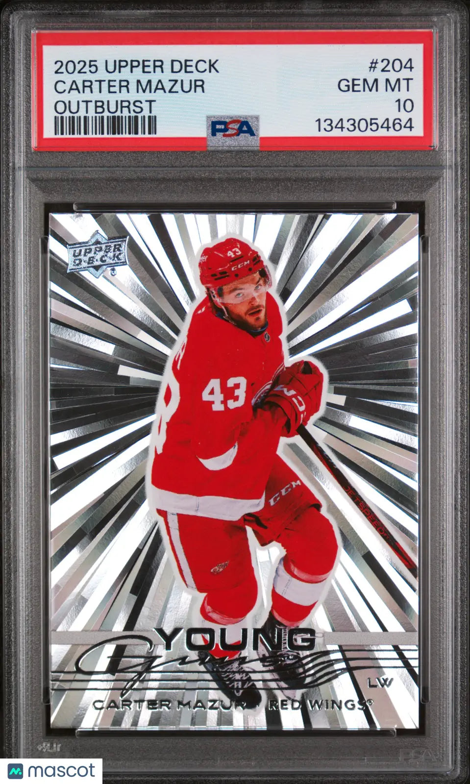 Carter Mazur Outburst RC Rookie PSA 10 2025-26 UD Upper Deck 