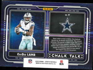 Ceedee Lamb Chalk Talk /10 SP Zenith 2024 Panini 