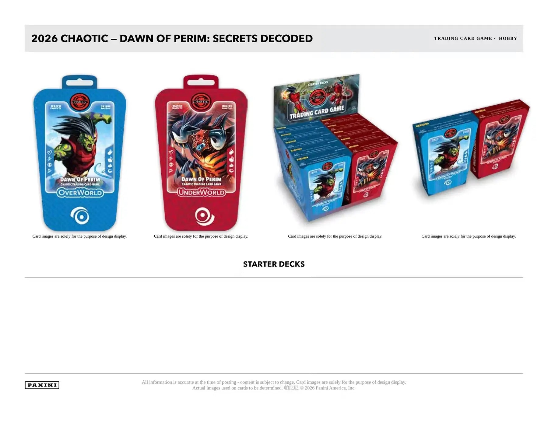Chaotic - Dawn of Perim: Secrets Decoded - Starter Deck - Overworld 